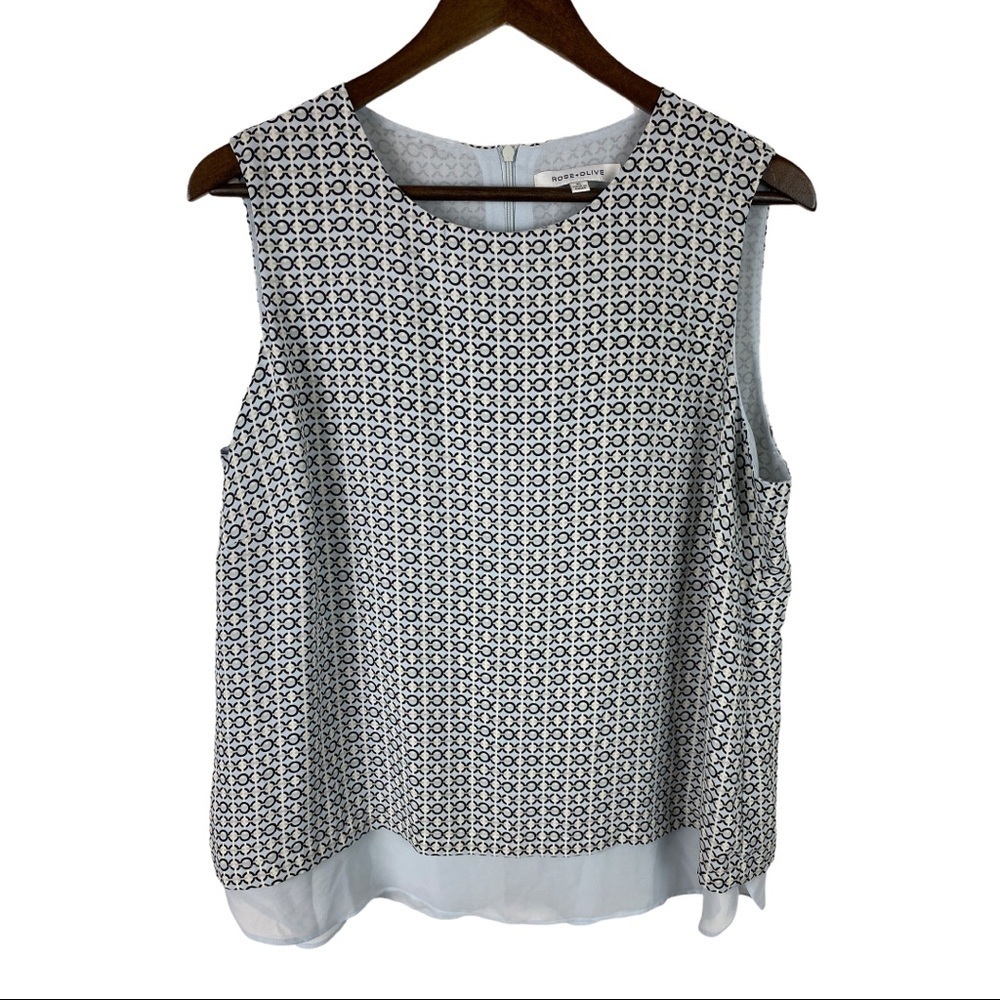 Rose & Olive Sleeveless Layered Top